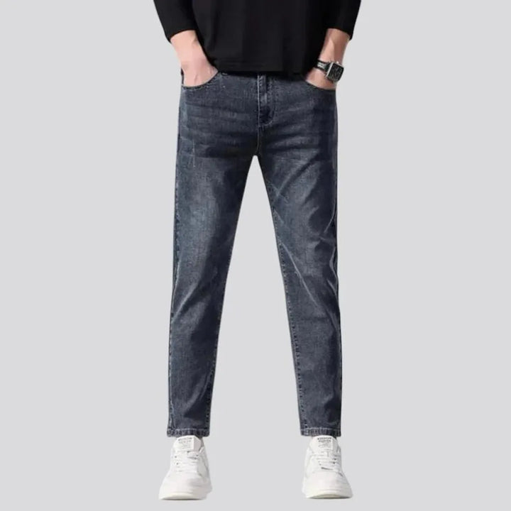 Retro tapered-fit stonewashed men's jeans