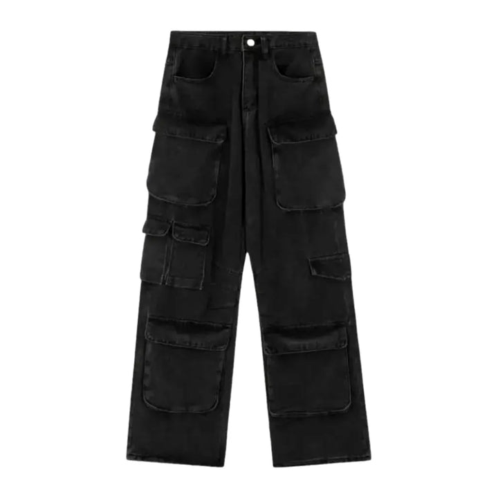 Boho Fit Cargo Men's Jeans - Black