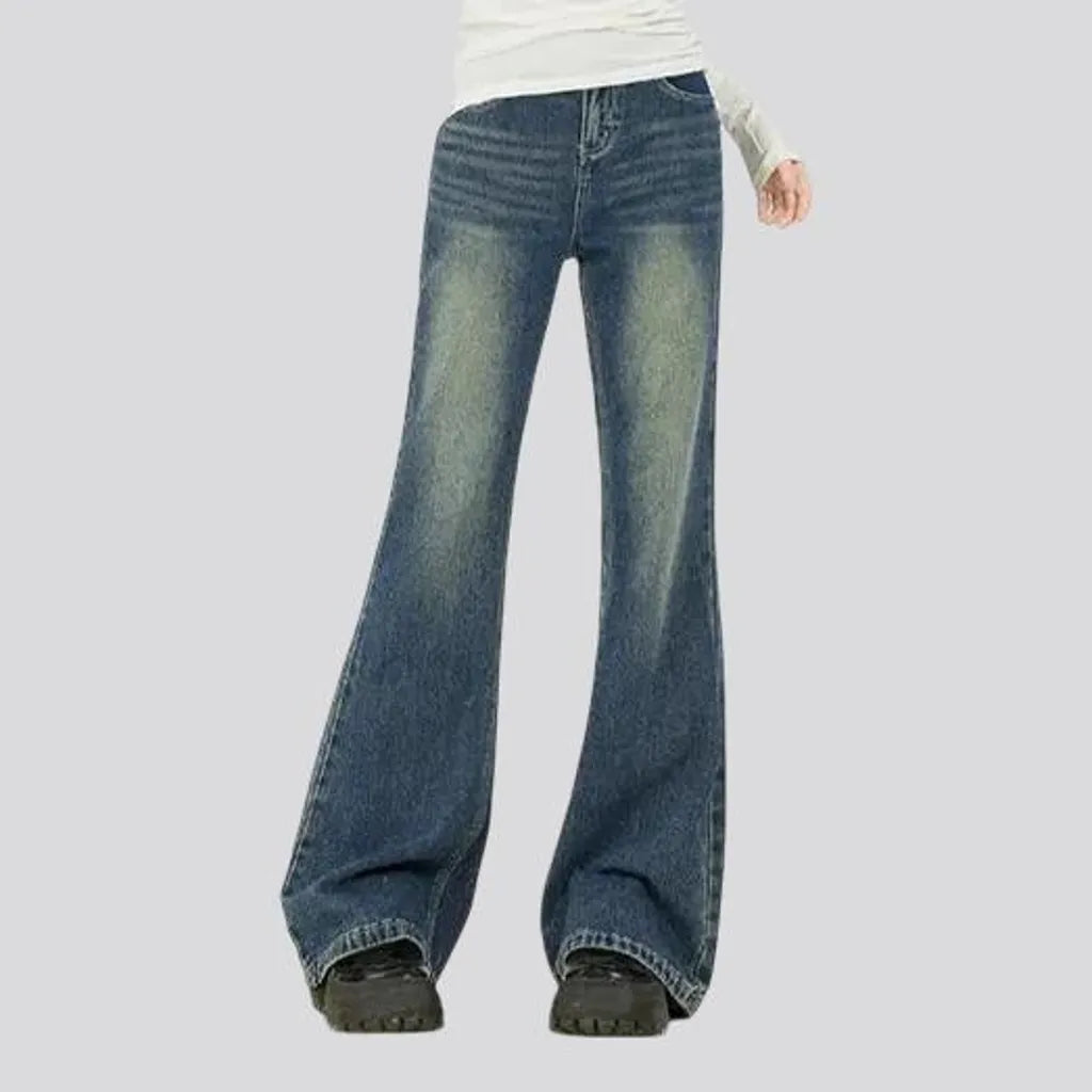 Stretchable bootcut women's jeans