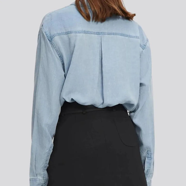 Light chambray women's denim shirt