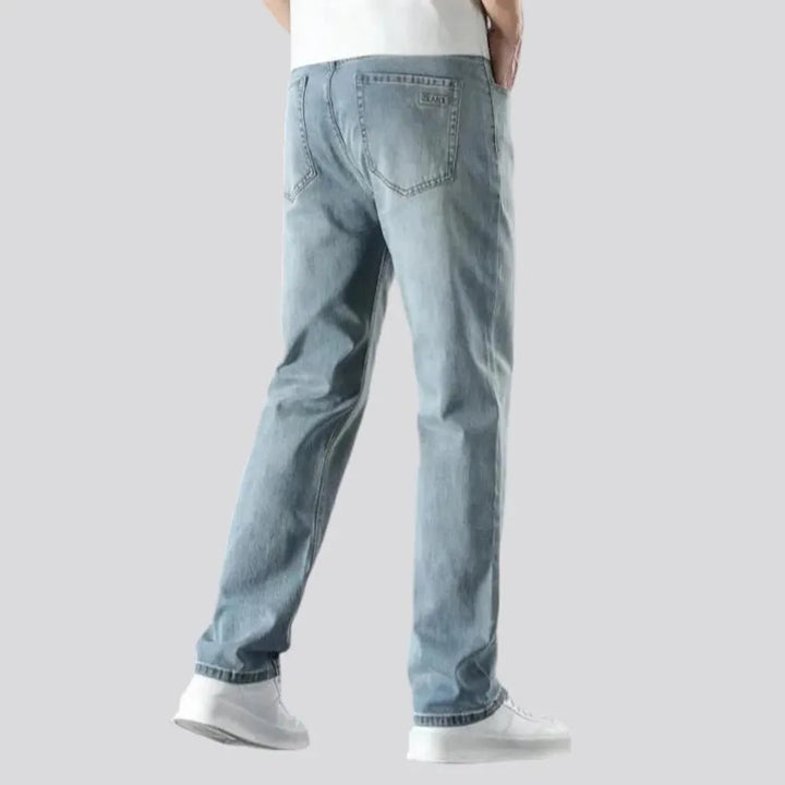 High-waist straight jeans
 for men