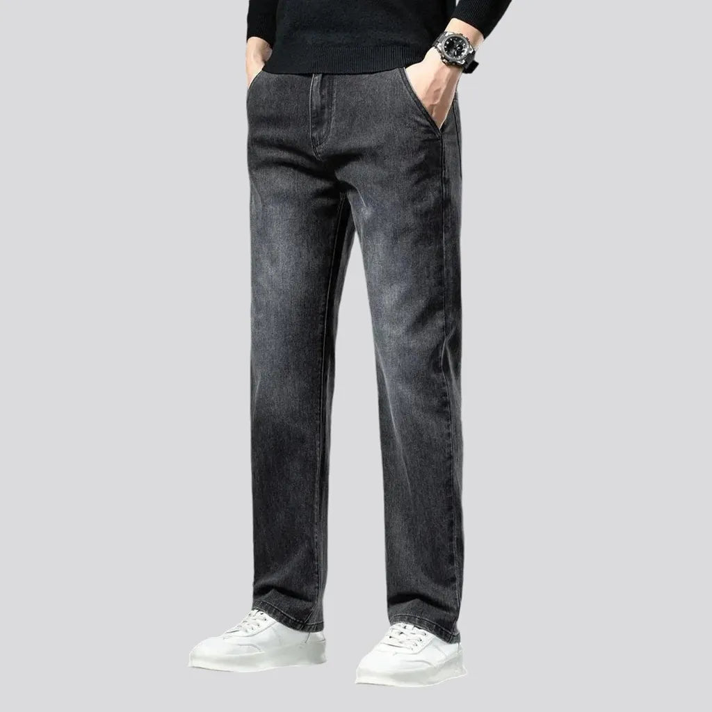 Casual high waist tapered leg jeans for men