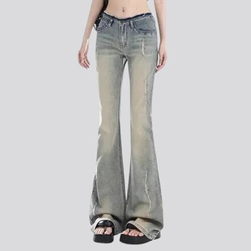 Boho style polished jeans for ladies