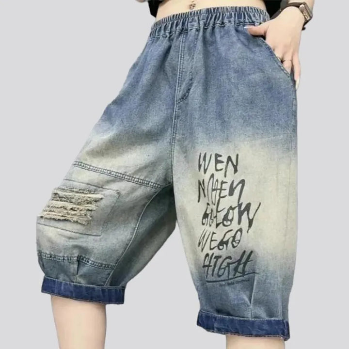 Grunge jeans shorts
 for women