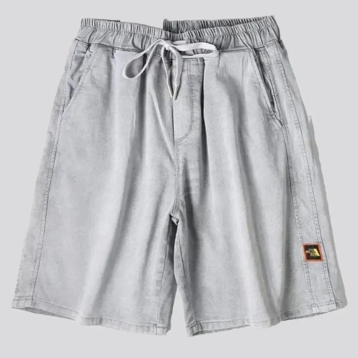 Stonewashed men's denim shorts