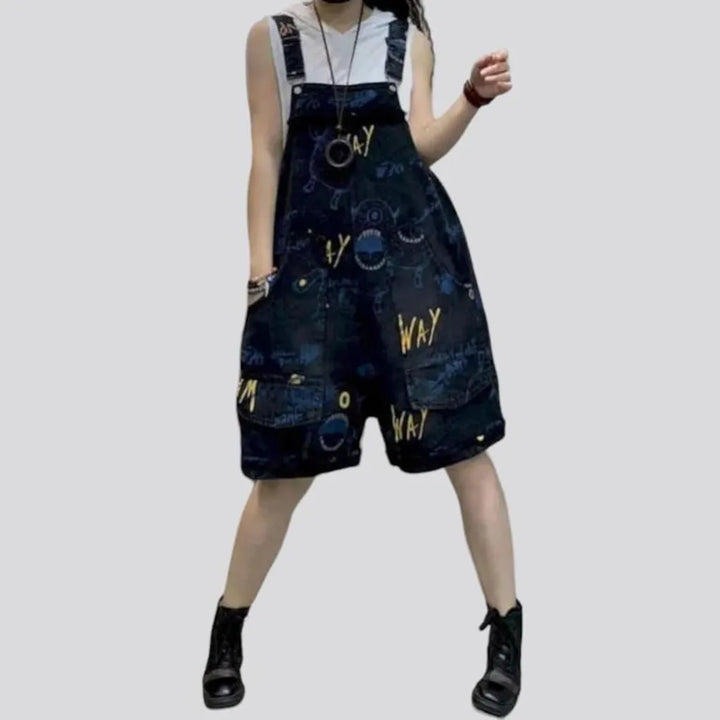 Stylish denim women's overall