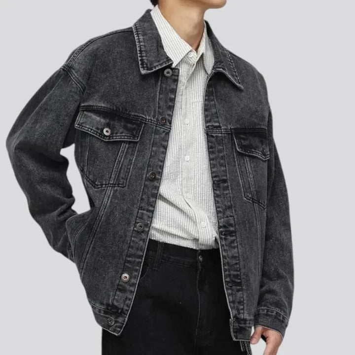 Retro style men's denim jacket