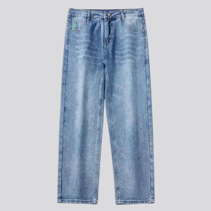 Wide fit vintage soft jeans for men