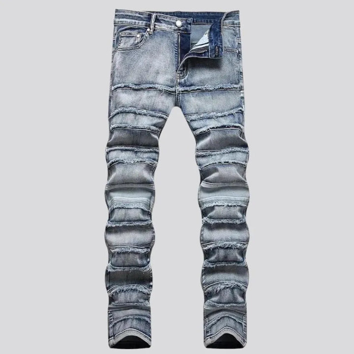 Street mid-waist jeans
 for men