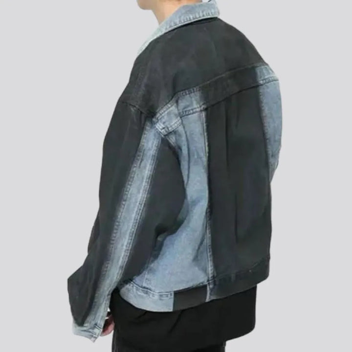 Black y2k men's denim jacket