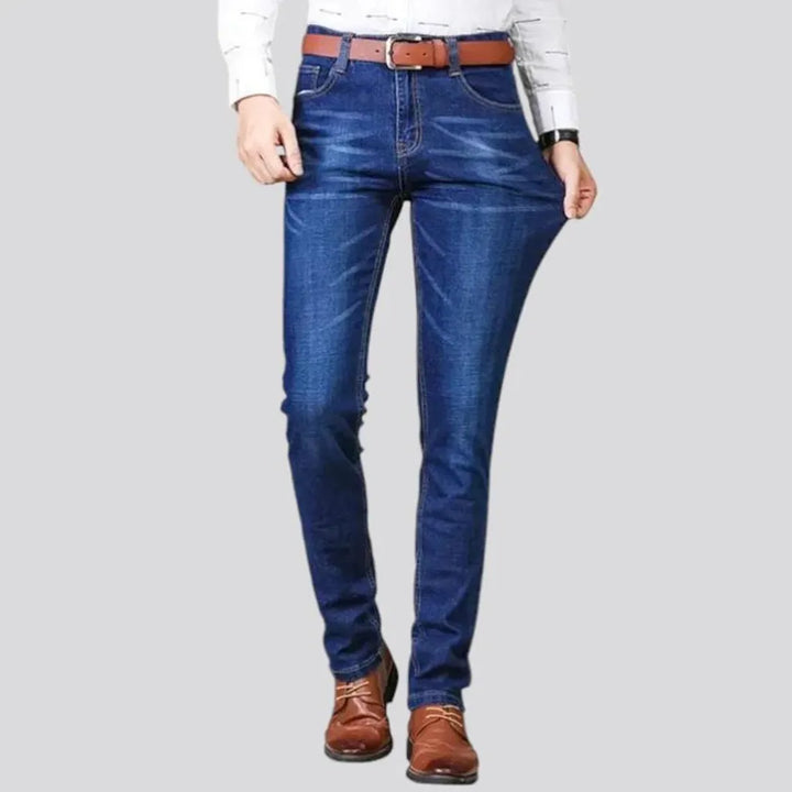 Stretchable mid-rise men's jeans