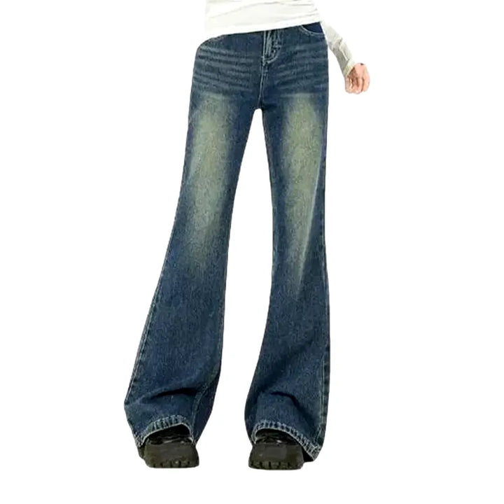 Stretchable Bootcut Women's Jeans - Blue