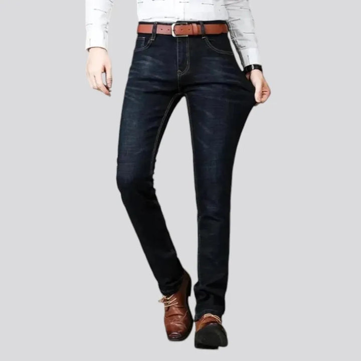 Stretchable mid-rise men's jeans