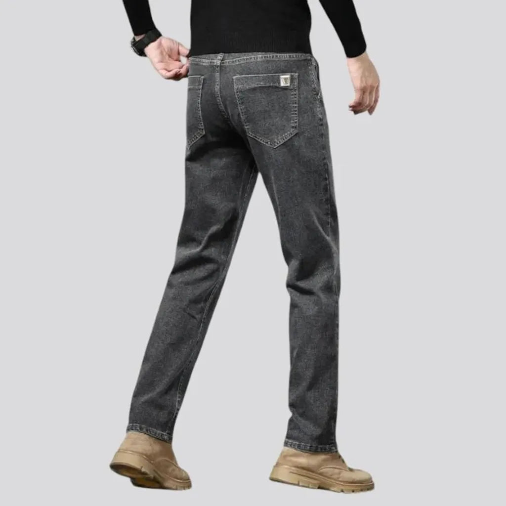 High-rise casual men's jeans