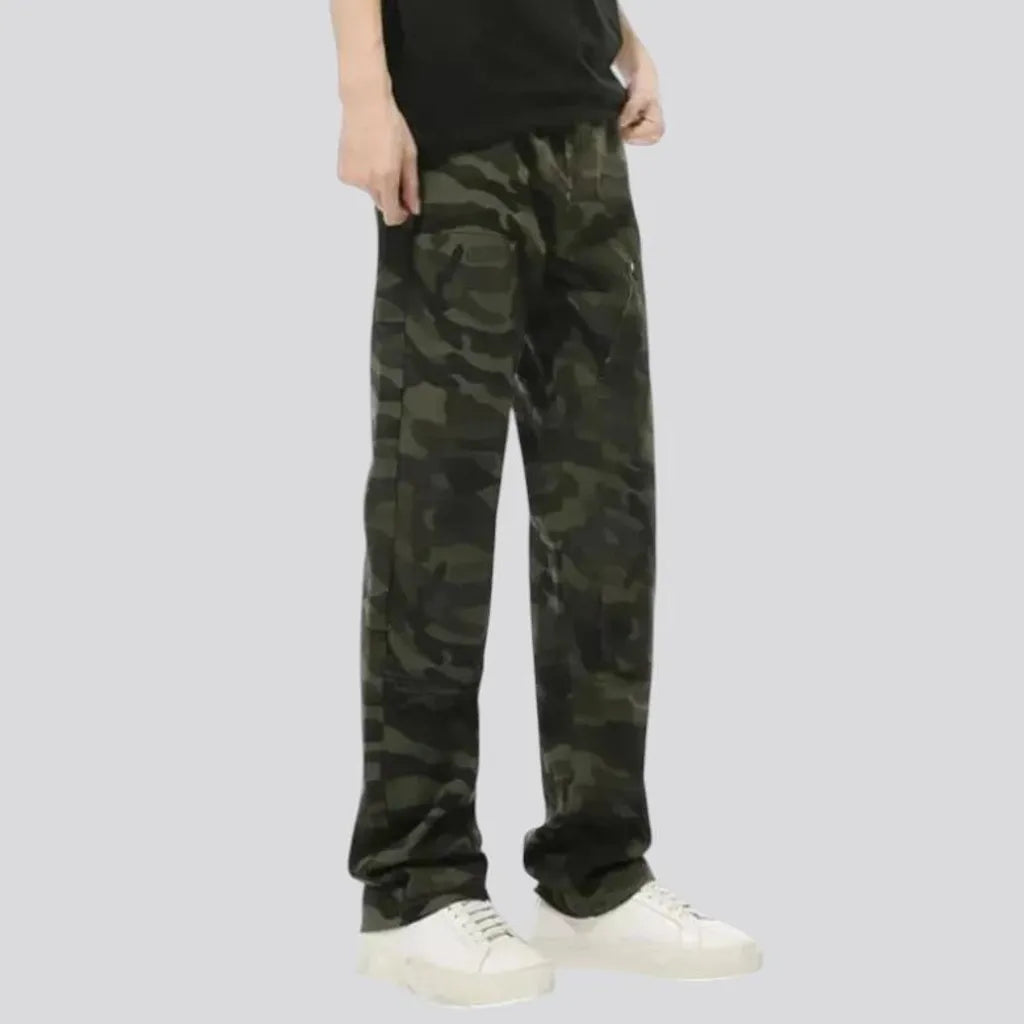 Cool multi-color street style men's jean pants