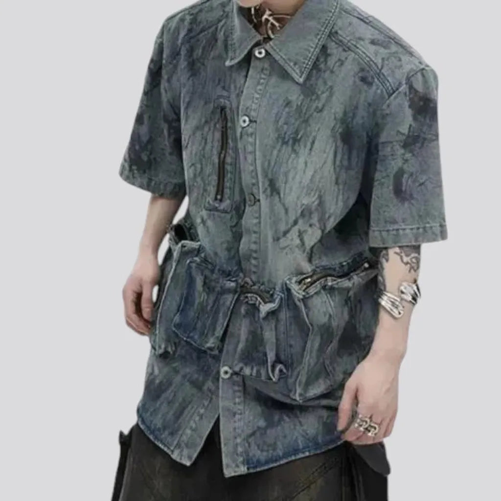 Vintage style men's jean shirt