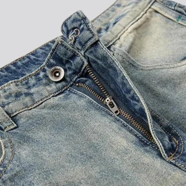 Wide fit vintage soft jeans for men