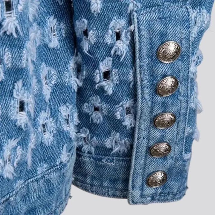 Slim-cut light women's denim jacket