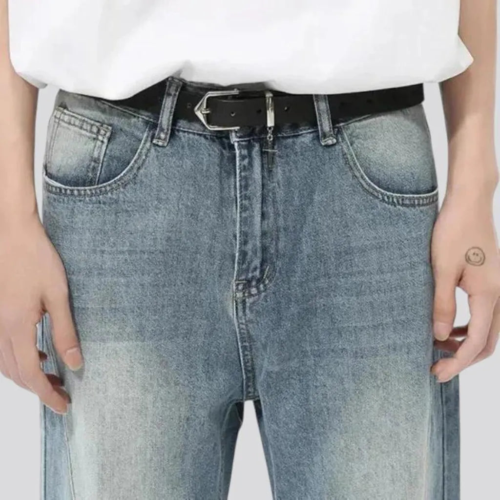 Baggy mid-rise men's jeans