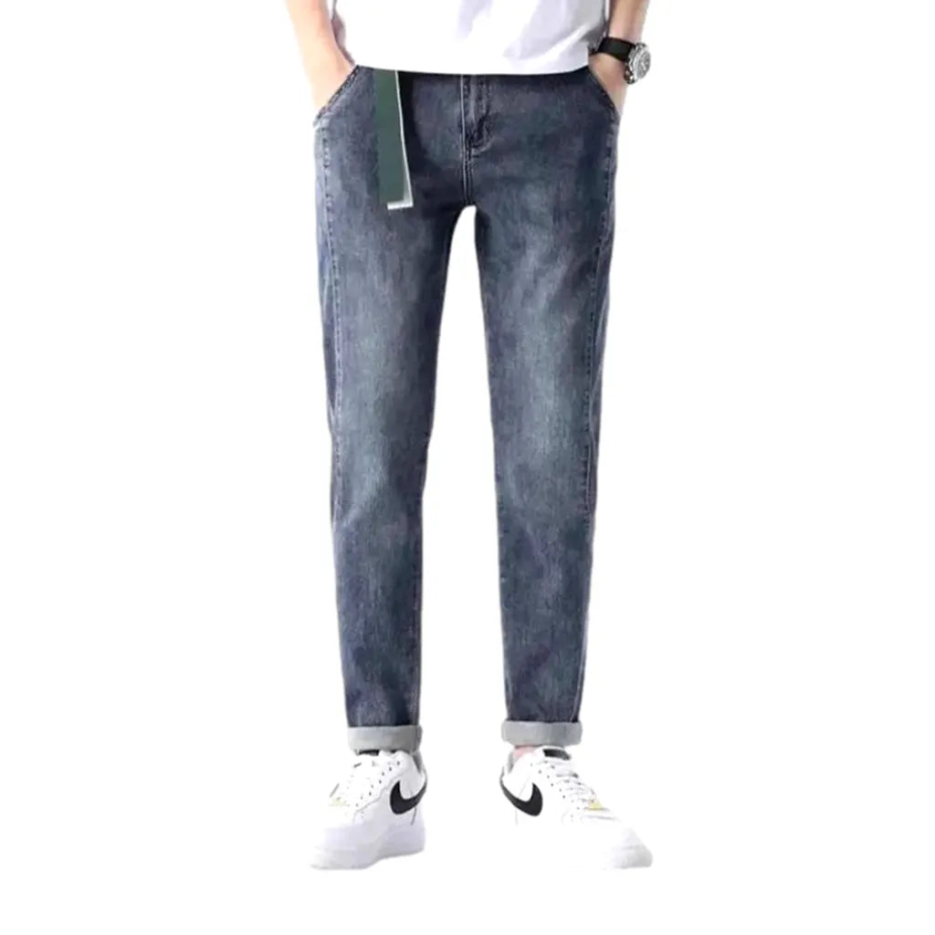 Vintage Style Loose Men's Jeans - Blue