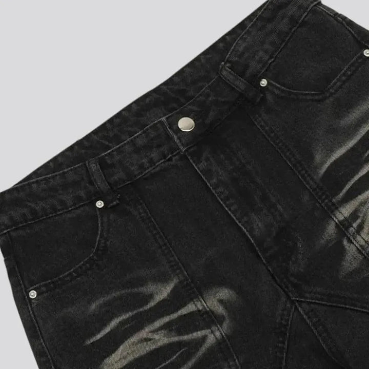 Mid-waist slouchy men's jeans