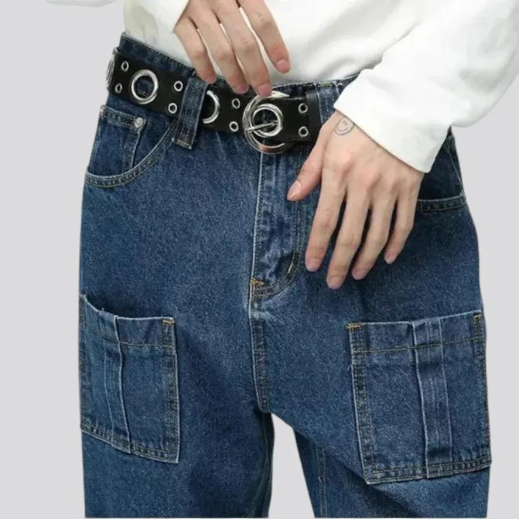 Boho style baggy jeans for men