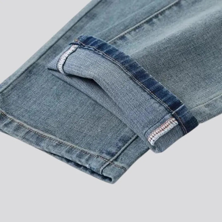 High-rise casual men's jeans