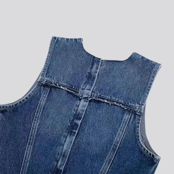 Mini casual light jean dress