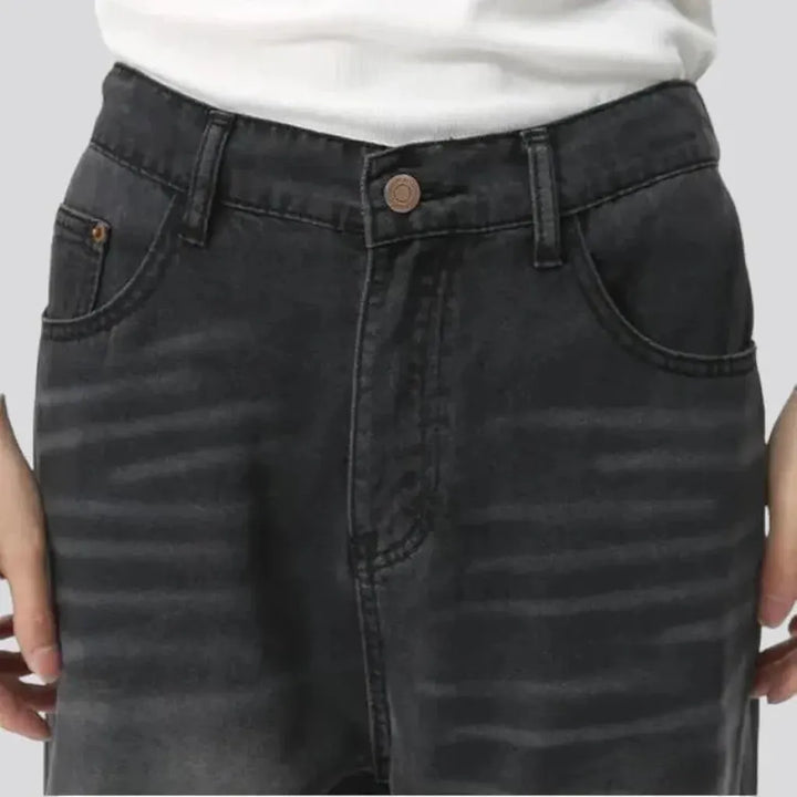 Creased men's fashion jeans