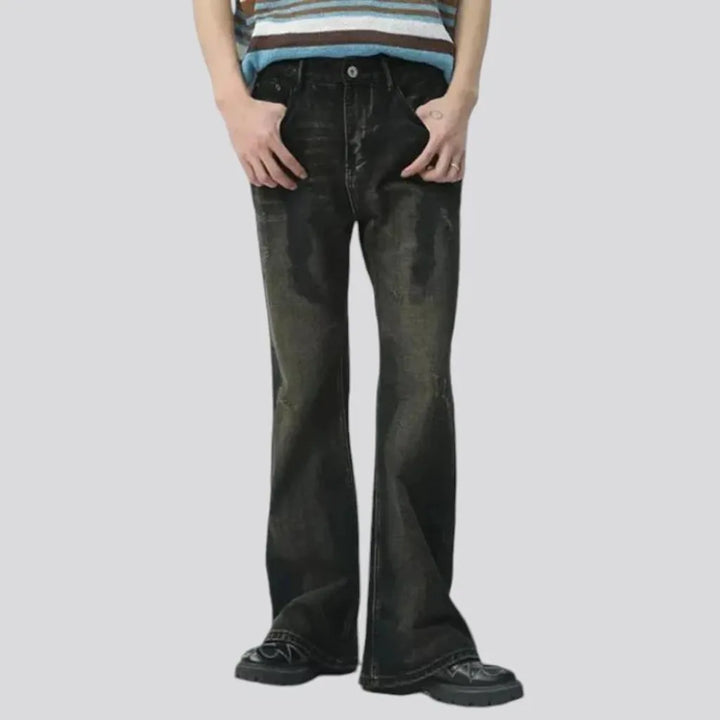 Mid rise vintage bootcut men's jeans