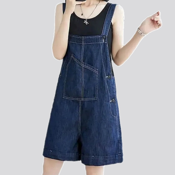 Boho chic women's denim overall