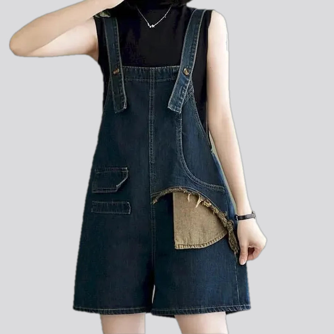 Boho baggy women's jean overall