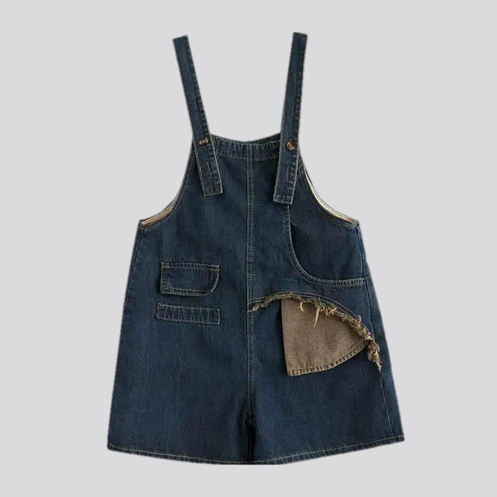 Boho baggy women's jean overall