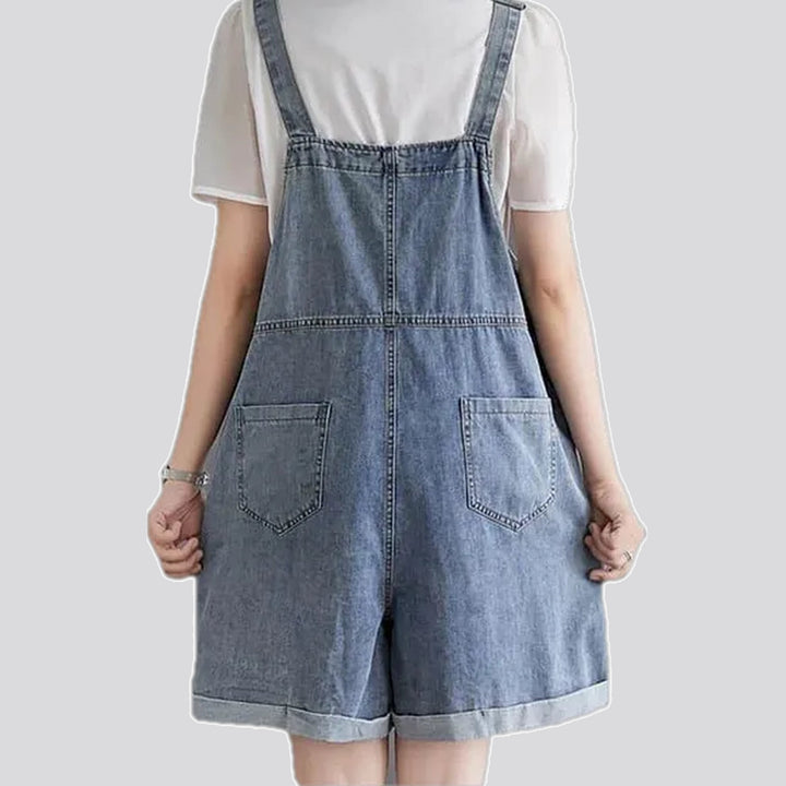 Baggy fit stylish women's denim overall