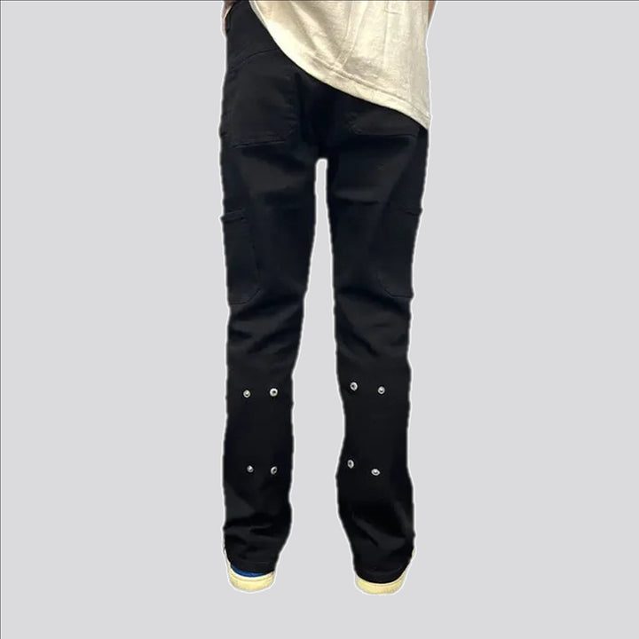 Mid rise stylish slim men's jeans