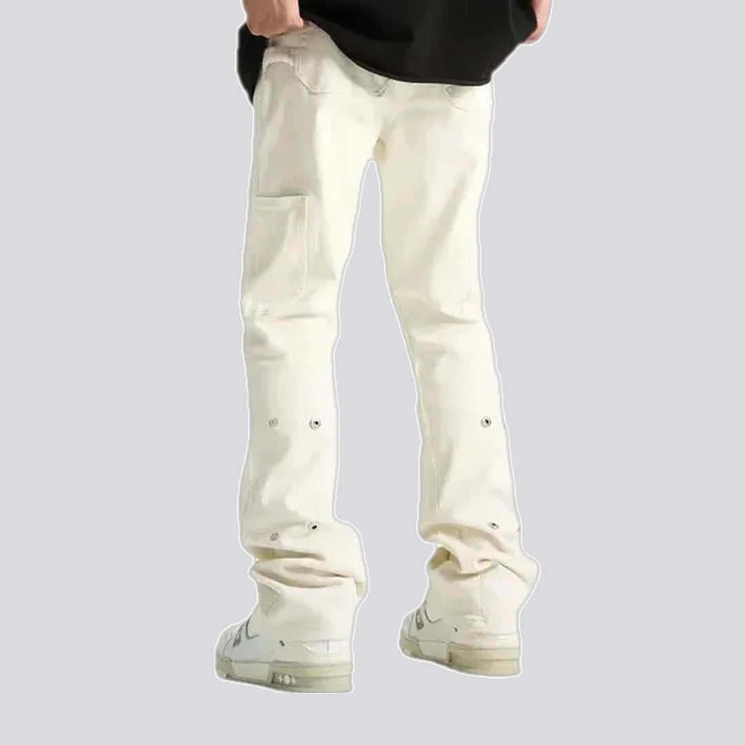 Mid rise stylish slim men's jeans