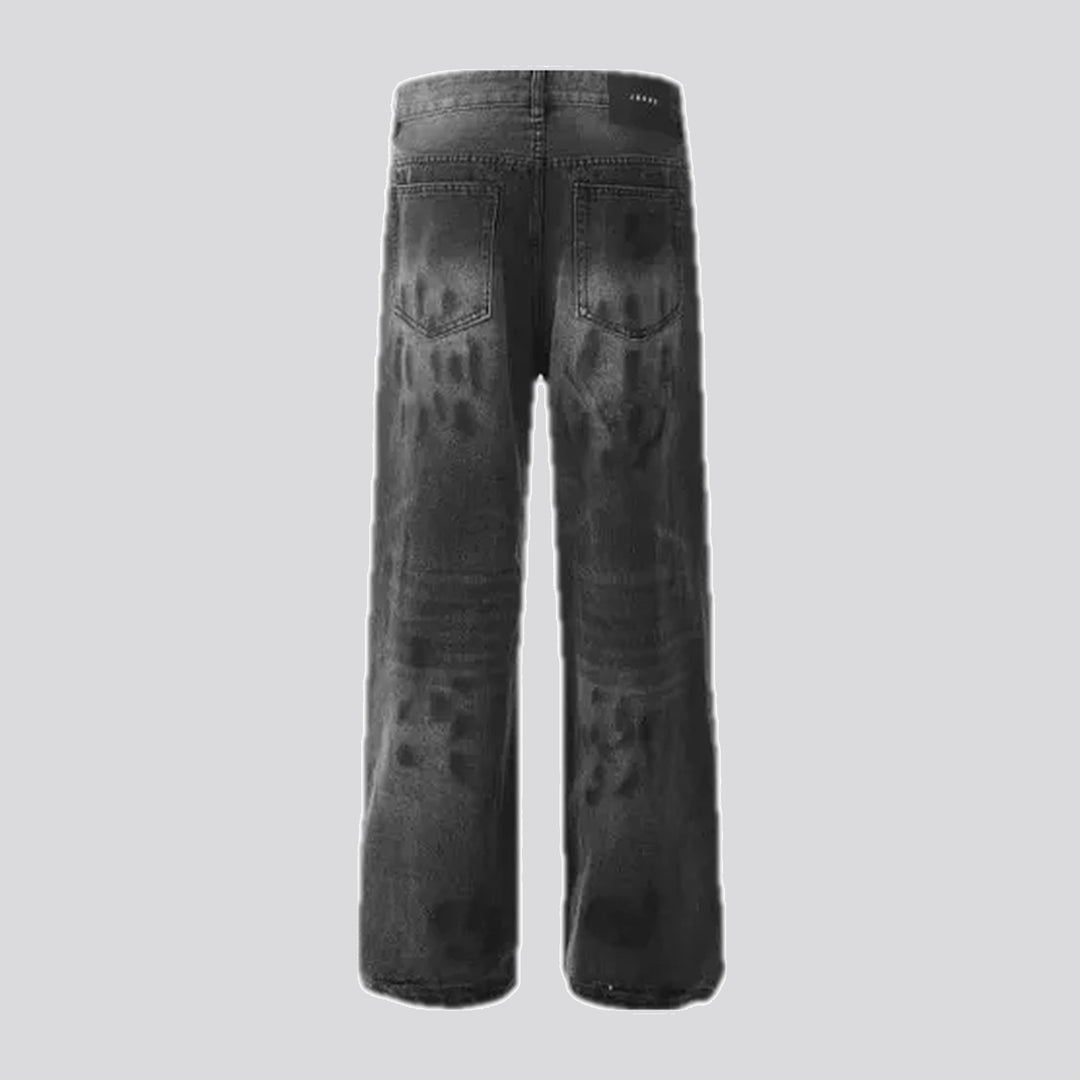 Faded style men's jeans