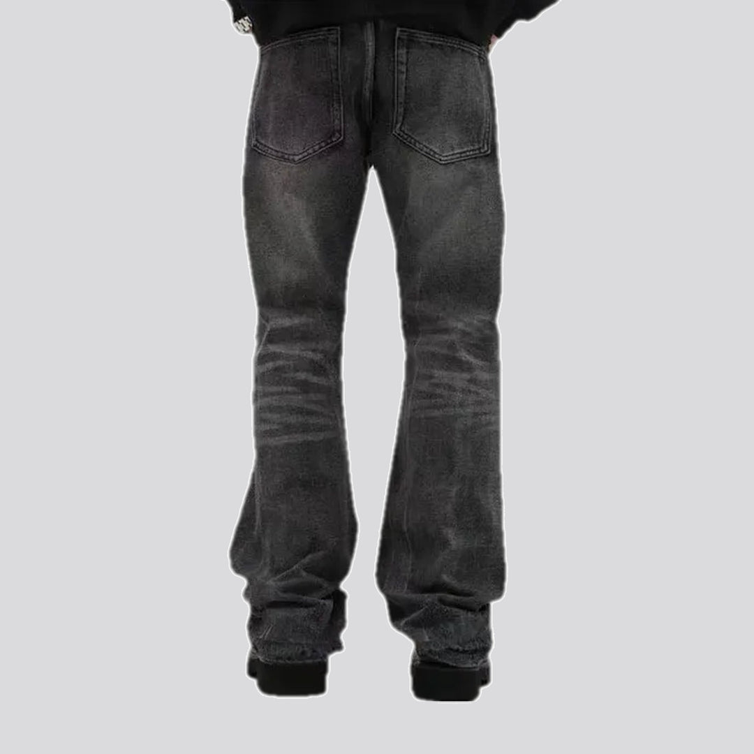 Fashionable grunge wide fit jeans for men