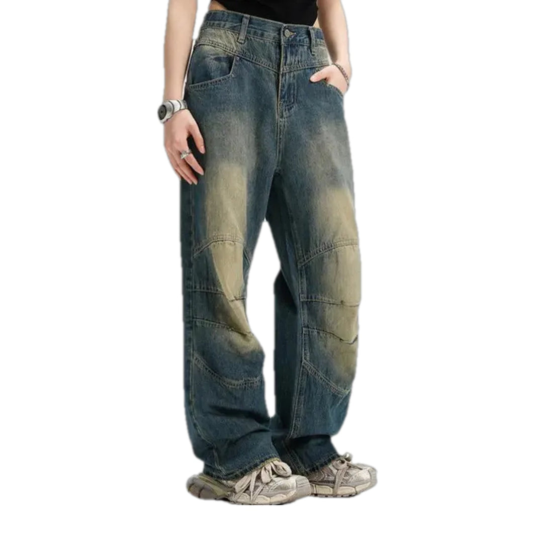 Fashionable Baggy Boho Style Jeans for Men - Blue