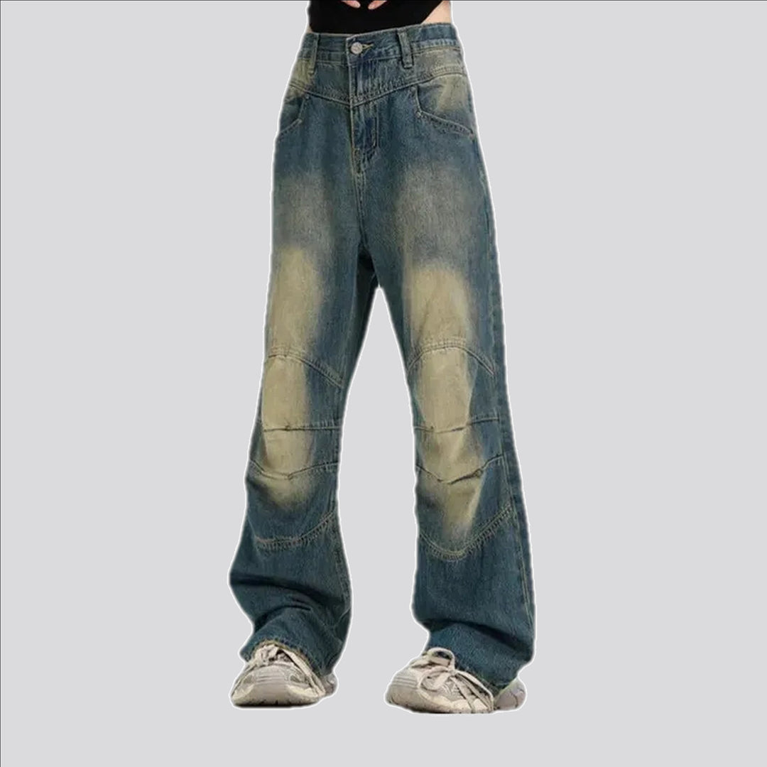 Fashionable baggy boho style jeans for men