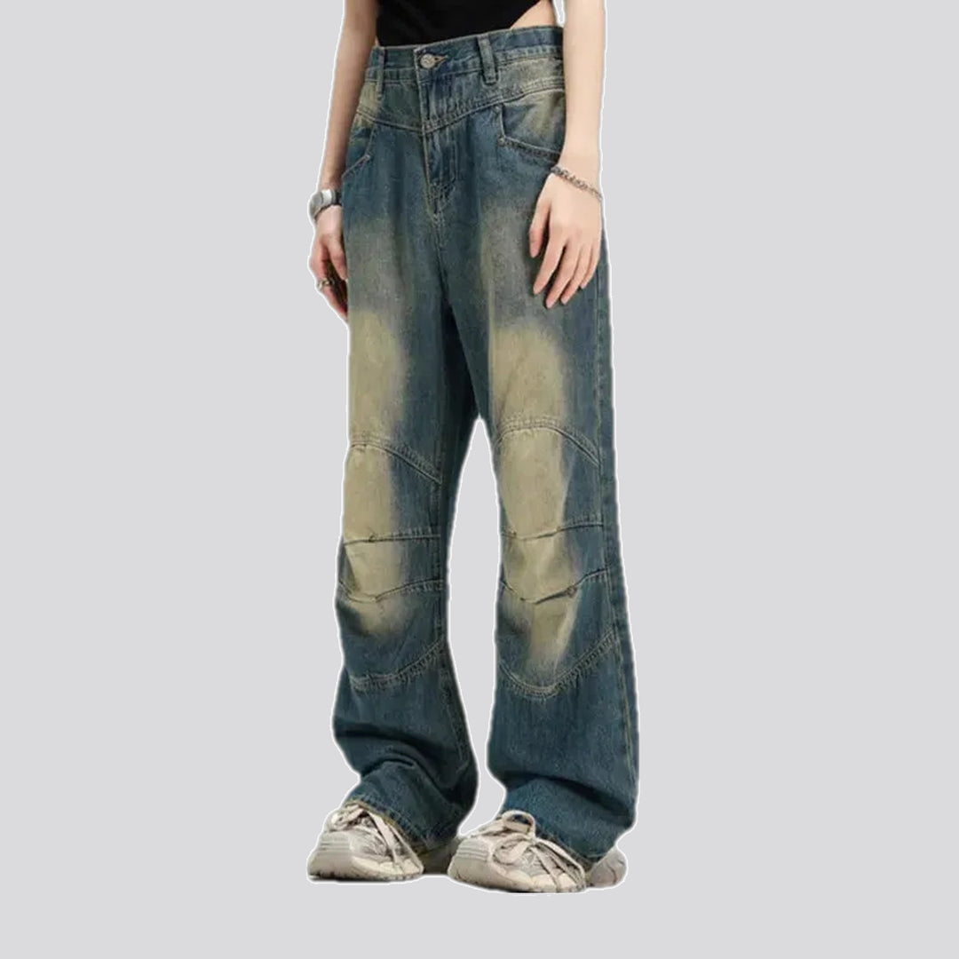 Fashionable baggy boho style jeans for men