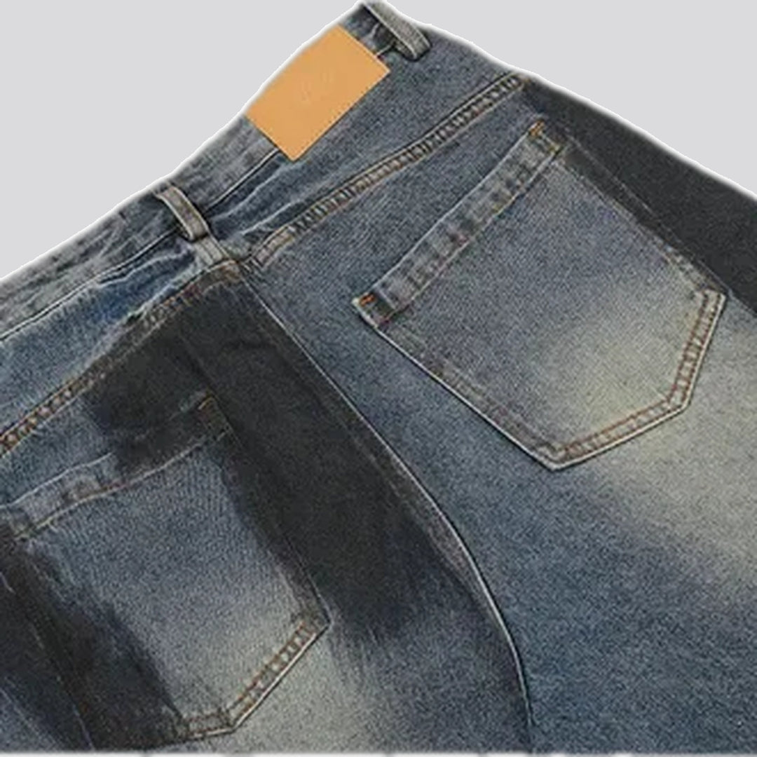 Baggy fit painted men's jeans