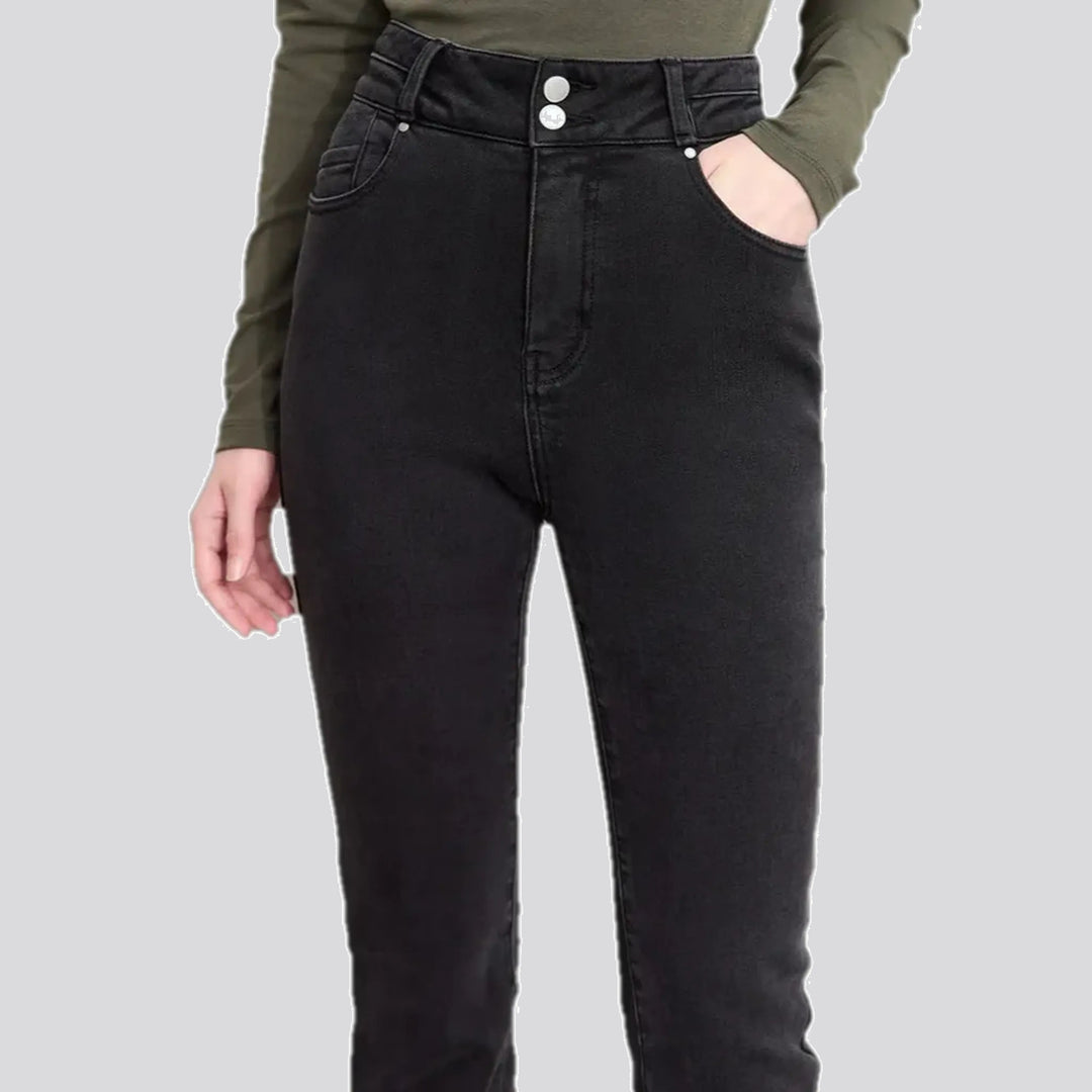 Stretchable padded casual women's jeans