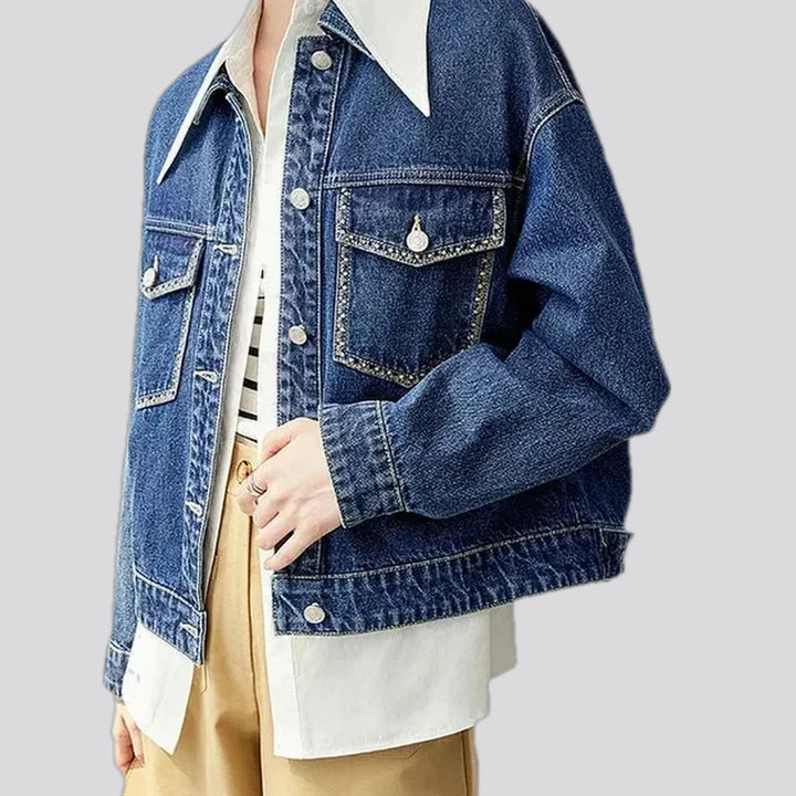 Oversized women's jean jacket