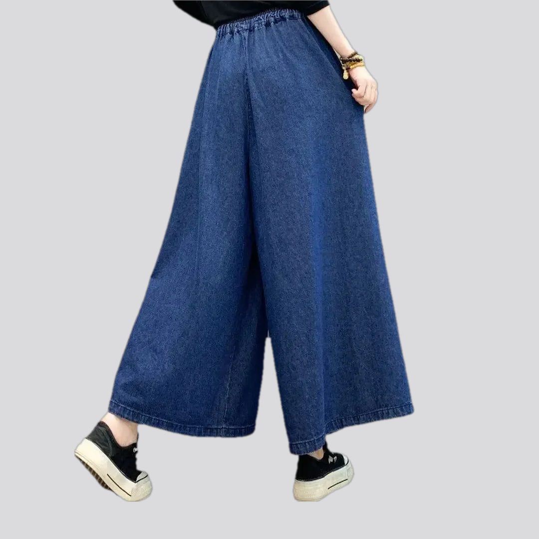 Mixed patterns fashion women's jean culottes