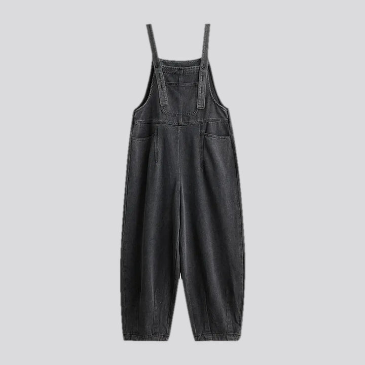 Vintage style jean bib for ladies