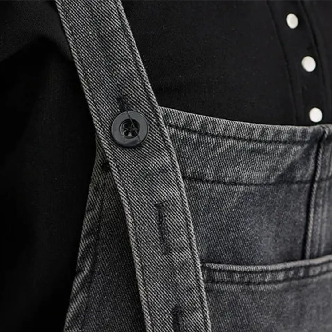 Vintage style jean bib for ladies