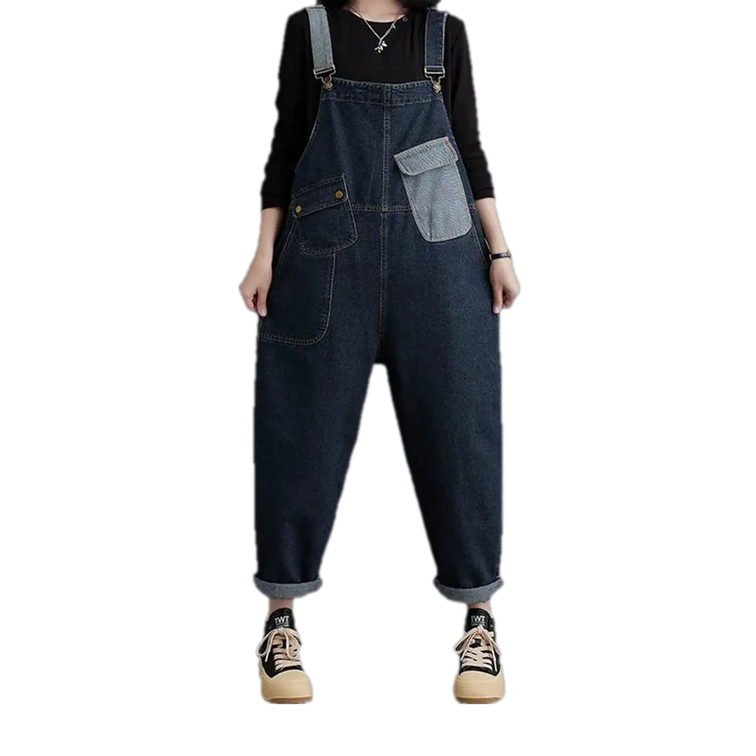 Dark Pattern Women's Denim Dungaree - Dark Blue