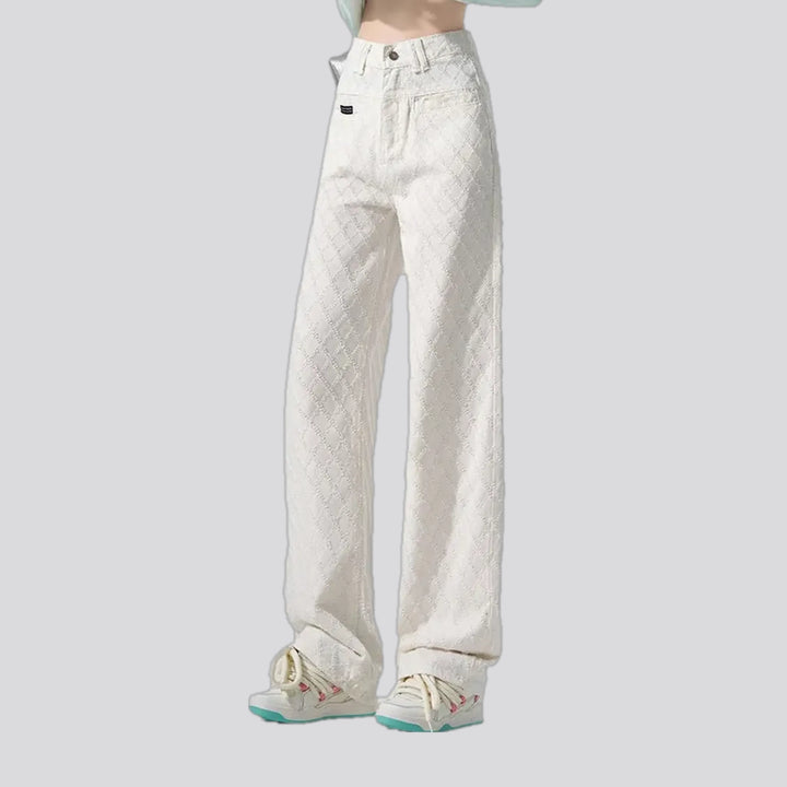 High-waist women's jeans pants