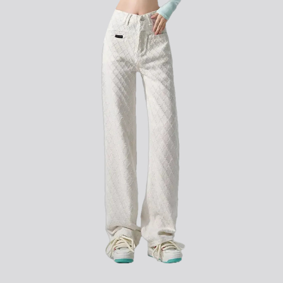 High-waist women's jeans pants